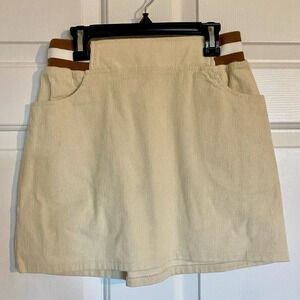 Lelis Collection Cream Corduroy Logan Skirt Nwt Small